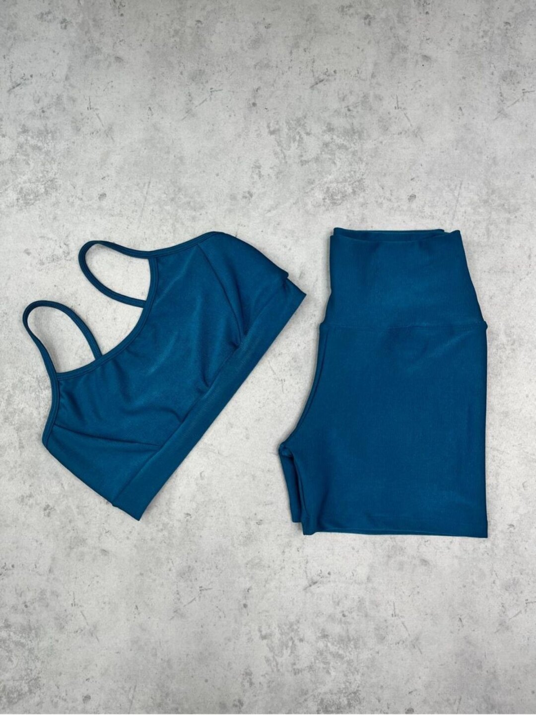 Short Básico + Top Manu – Compressão Azul Grisaceo