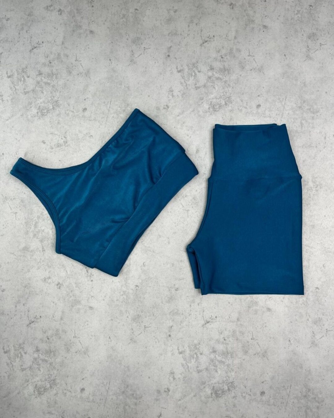 Short Básico + Top Sophia – Compressão Azul Grisaceo