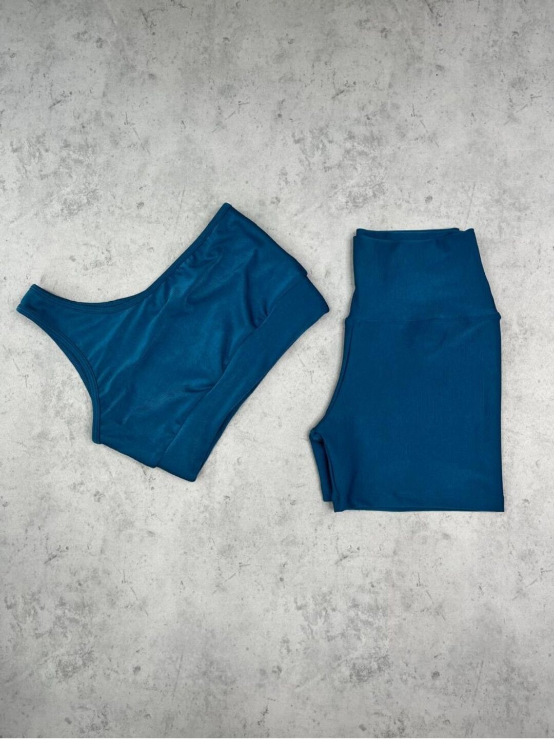 Short Básico + Top Sophia – Compressão Azul Grisaceo