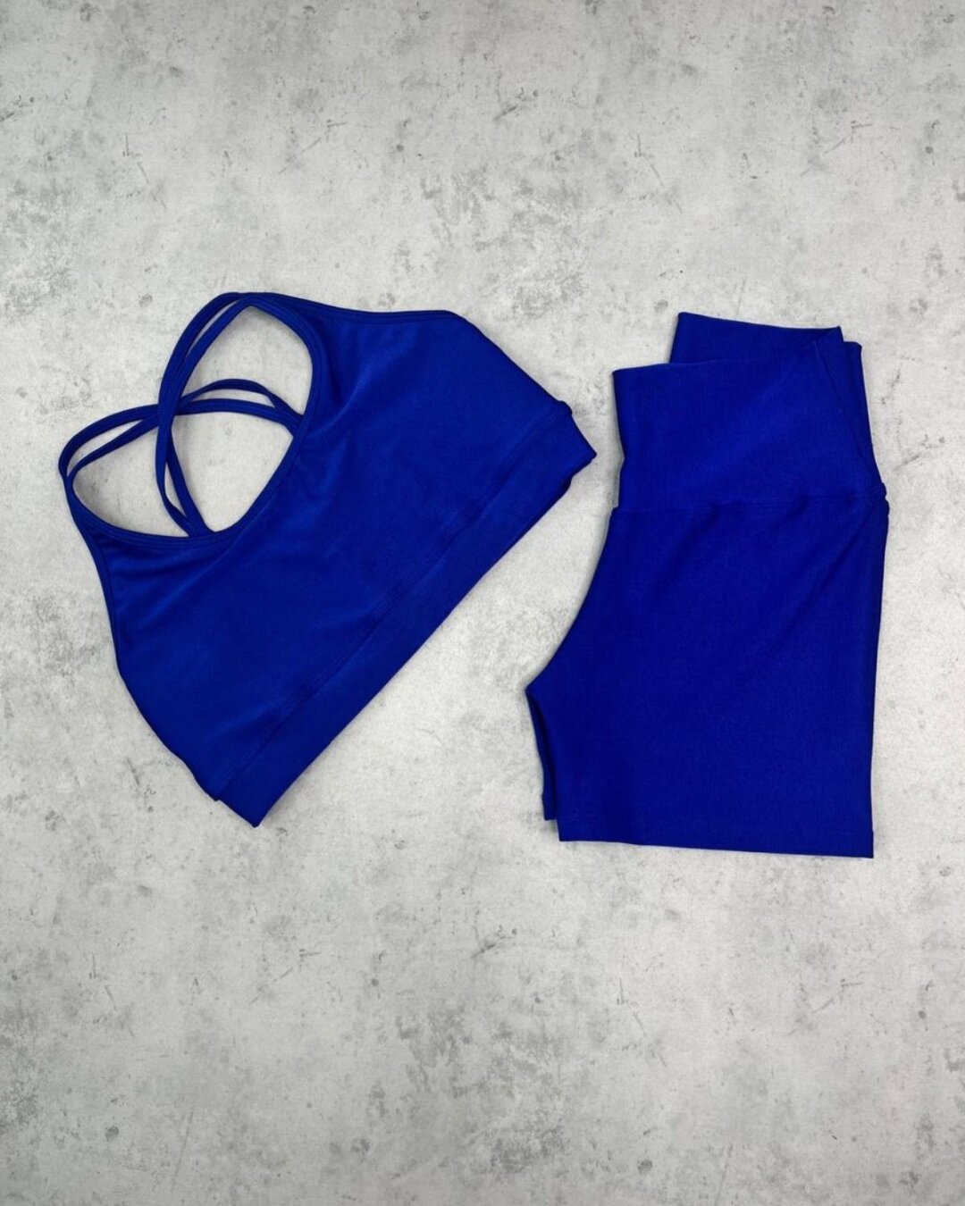Short Básico + Top Luna- Compressão Azul Persa