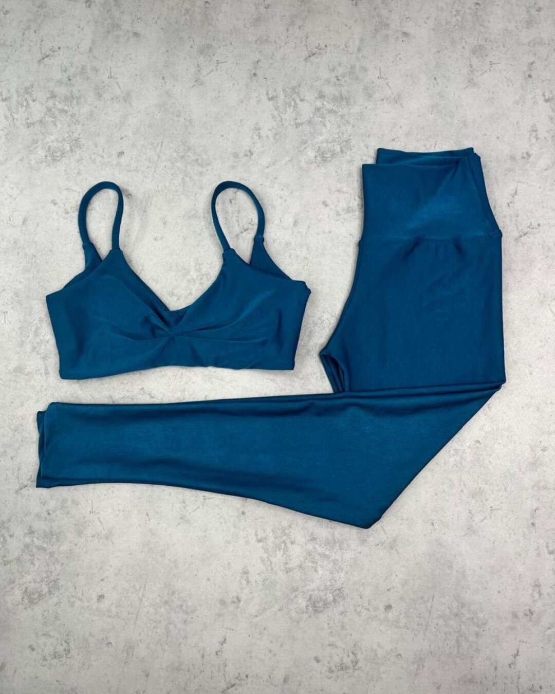 Legging Básica + Top Lívia - Compressão Azul Grisaceo