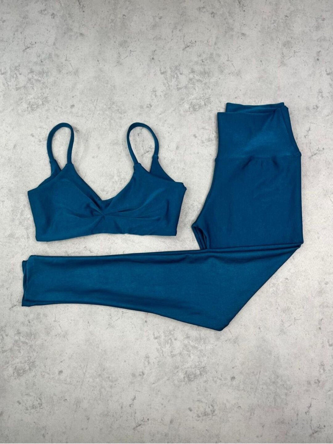 Legging Básica + Top Lívia - Compressão Azul Grisaceo