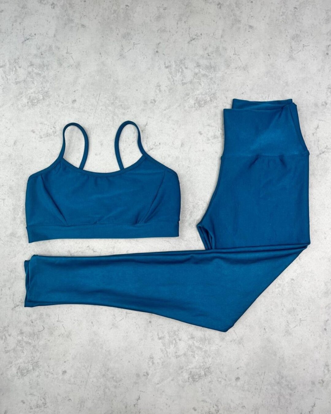 Legging Básica + Top Manu – Compressão Azul Grisaceo - M