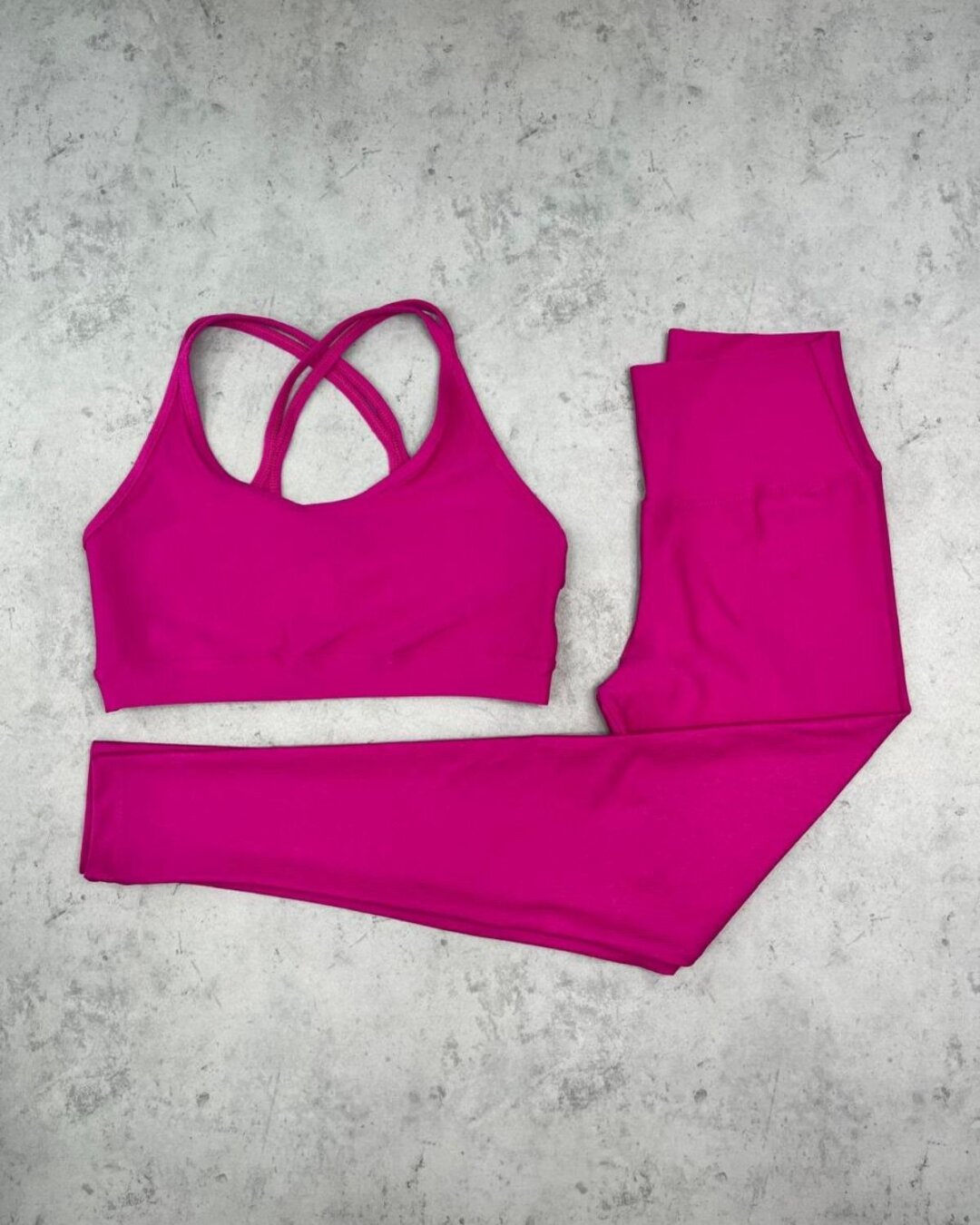 Legging Básica + Top Luna – Compressão Rosa Persa