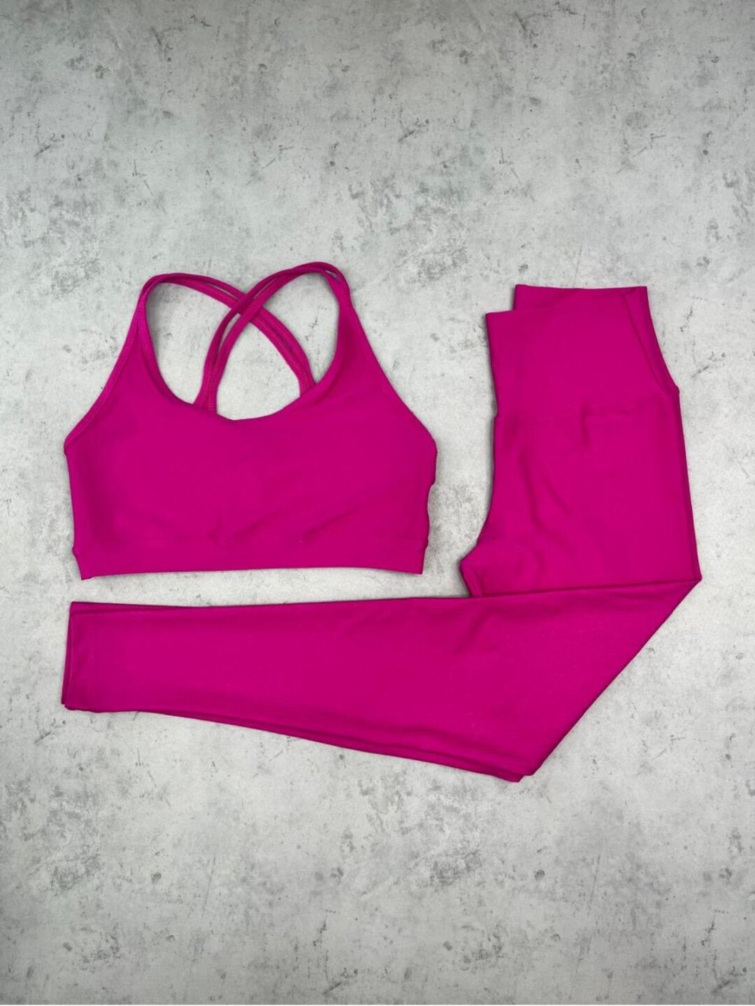 Legging Básica + Top Luna – Compressão Rosa Persa