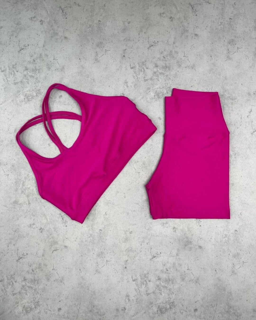 Short Básico + Top Luna- Compressão Rosa Persa