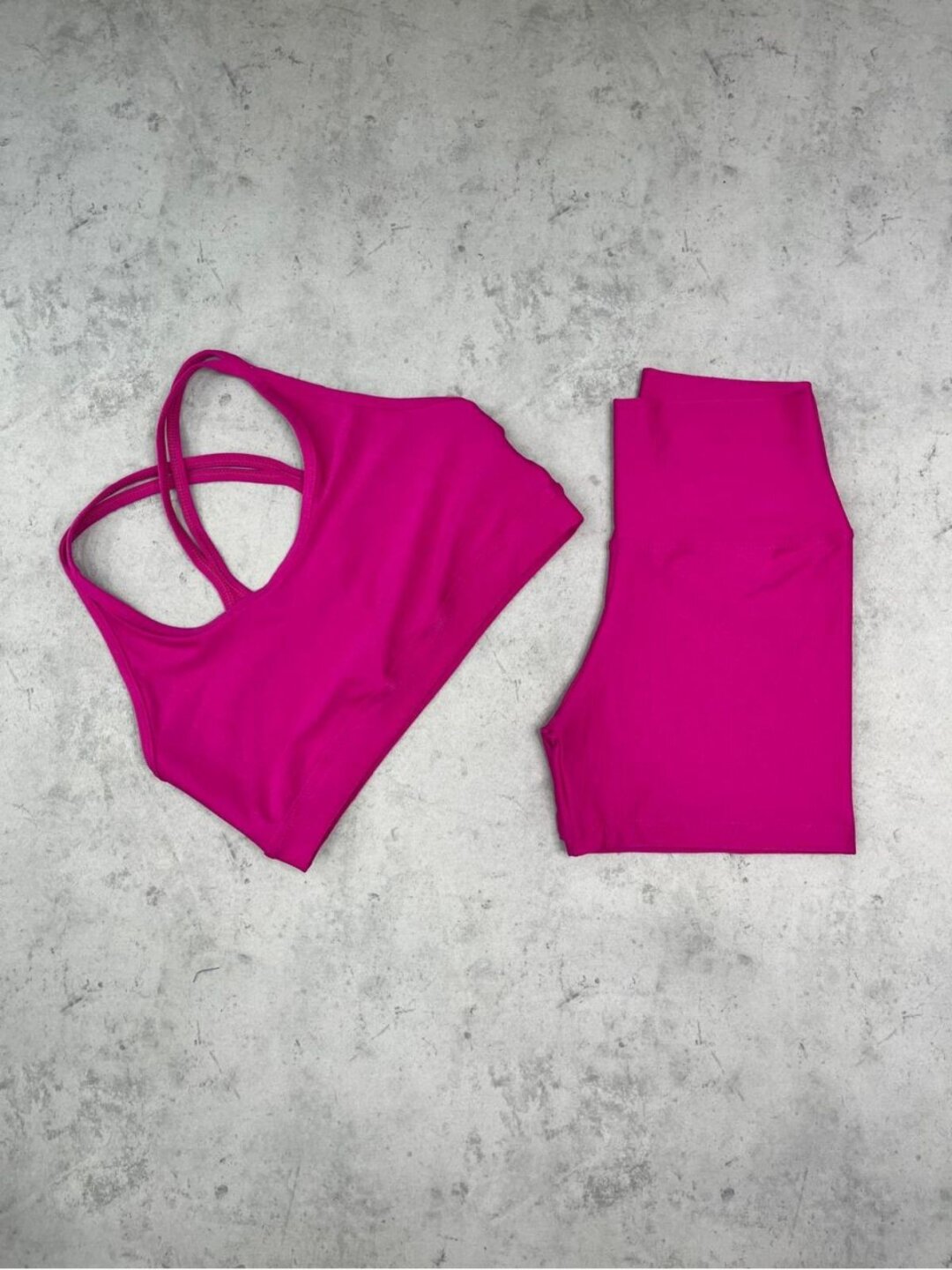 Short Básico + Top Luna- Compressão Rosa Persa