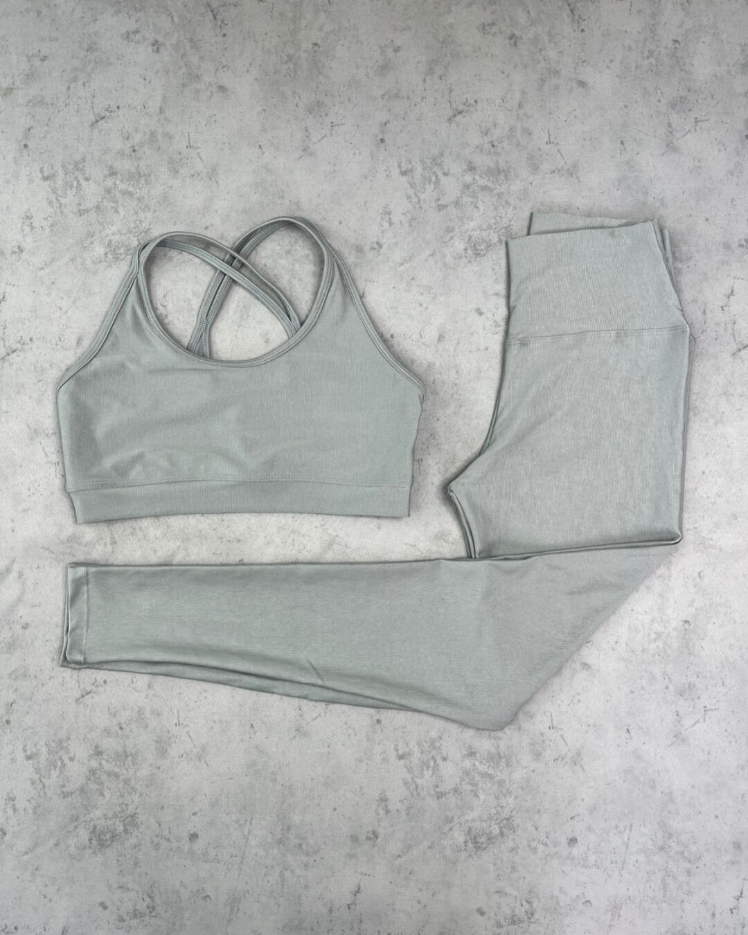 Legging Básica + Top Luna - Compressão Prata Lunar