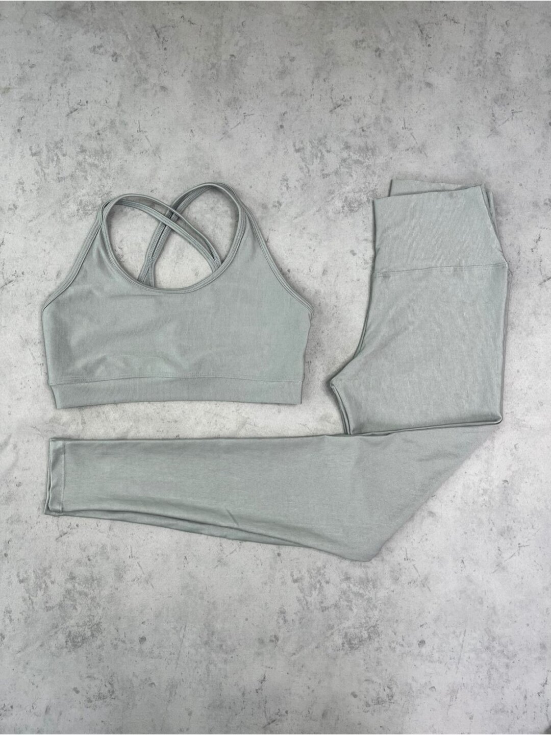 Legging Básica + Top Luna - Compressão Prata Lunar