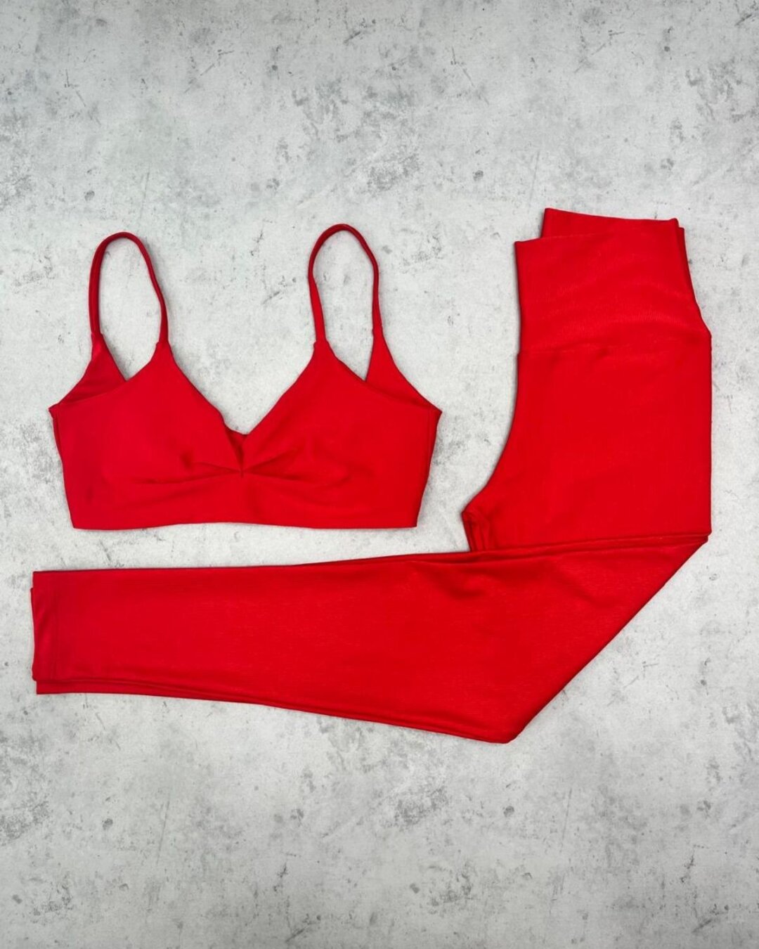 Legging Básica + Top Lívia - Compressão Vermelho Brilhante