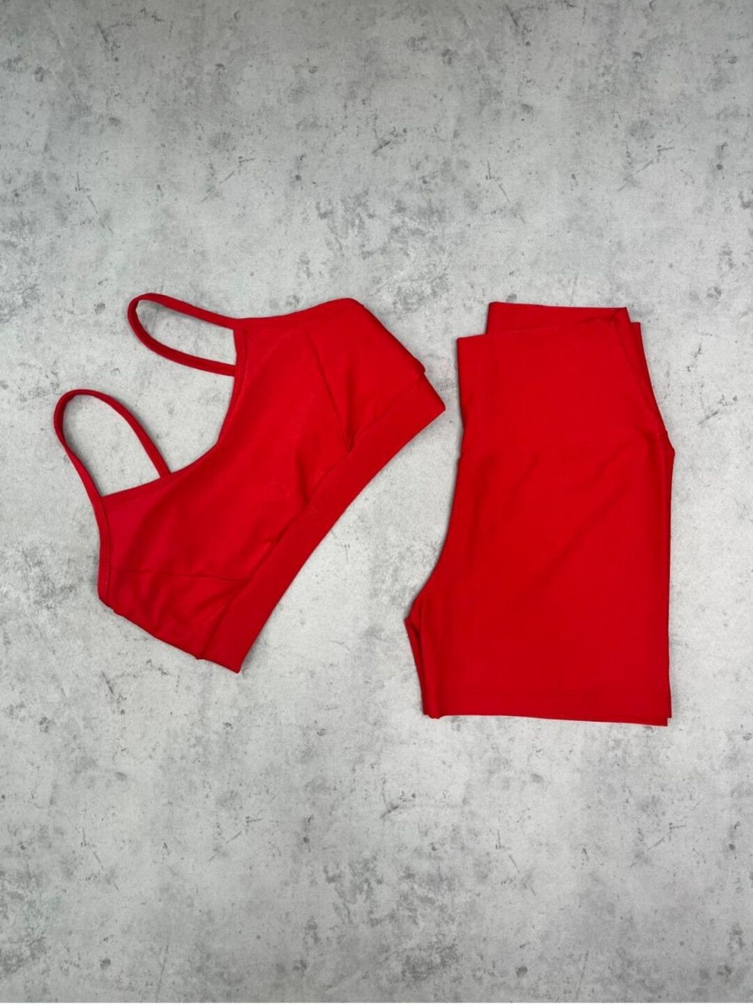 Short Básico + Top Manu – Compressão Vermelho Brilhante