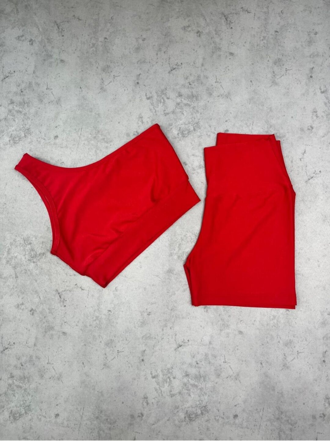 Short Básico + Top Sophia – Compressão Vermelho Brilhante