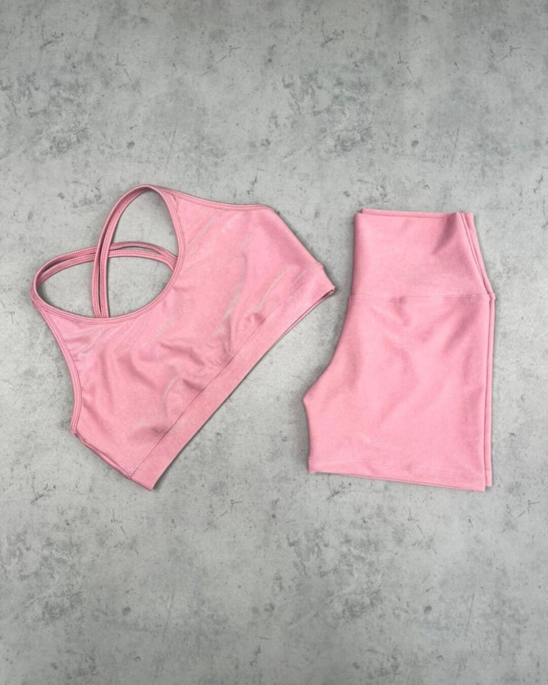 Short Básico + Top Luna – Compressão Rosa Bailarina