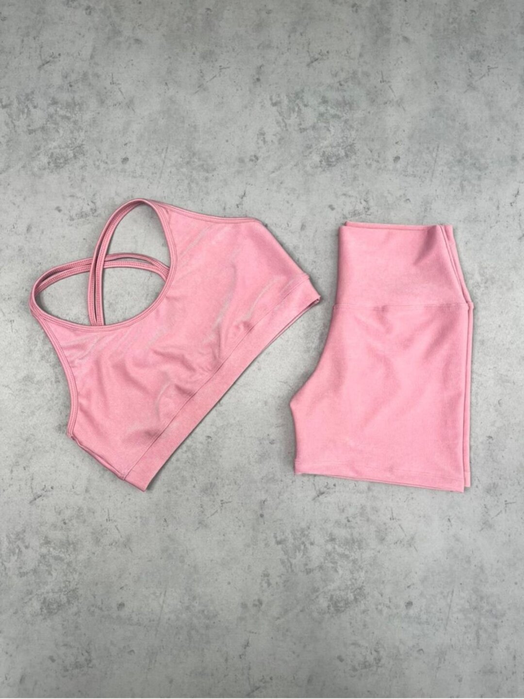 Short Básico + Top Luna – Compressão Rosa Bailarina