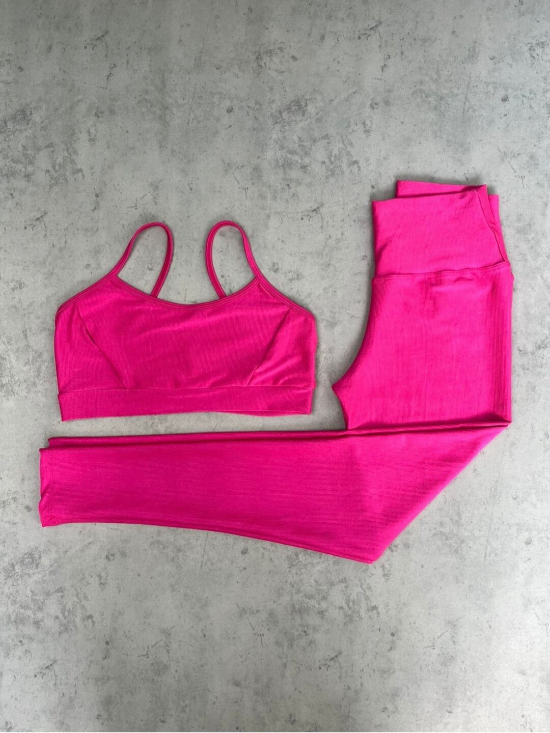 Legging Básica + Top Manu – Compressão Hot Pink