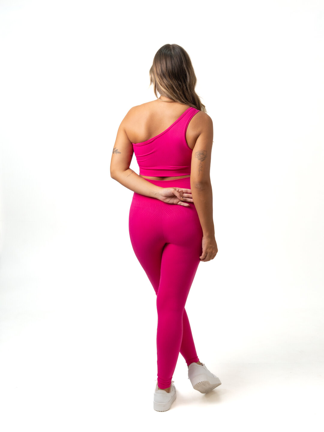 Legging Básica + Top Sophia - Textura Zigue Fit Rosa Pink - Image 2