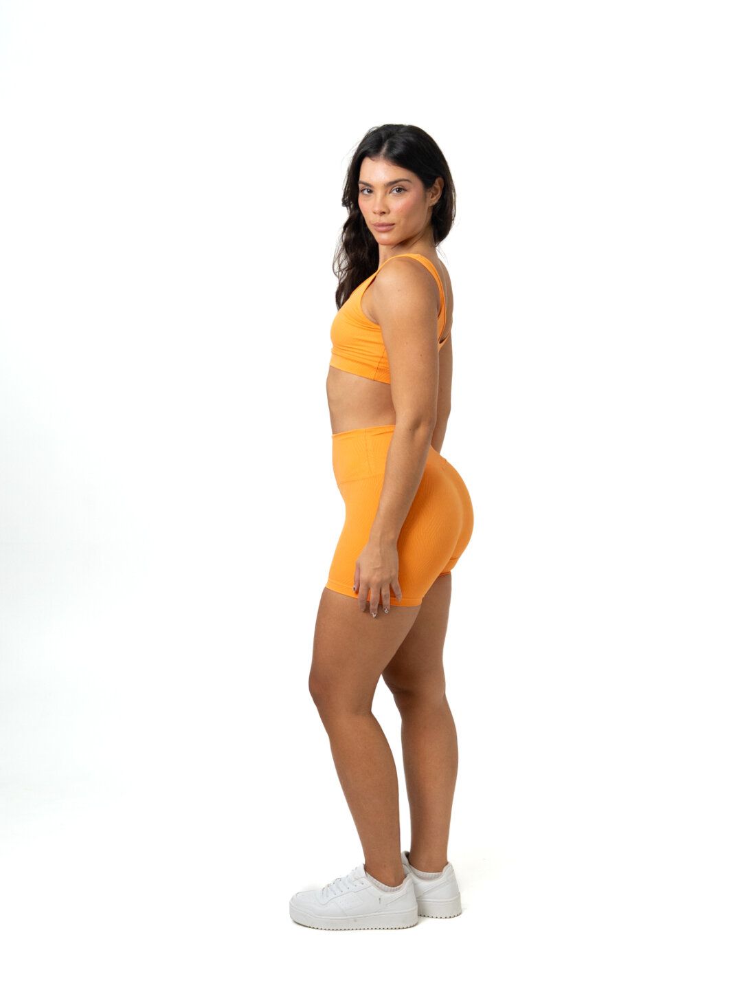 Short Básico + Top Anna - Textura Zigue Fit Laranja - Image 2