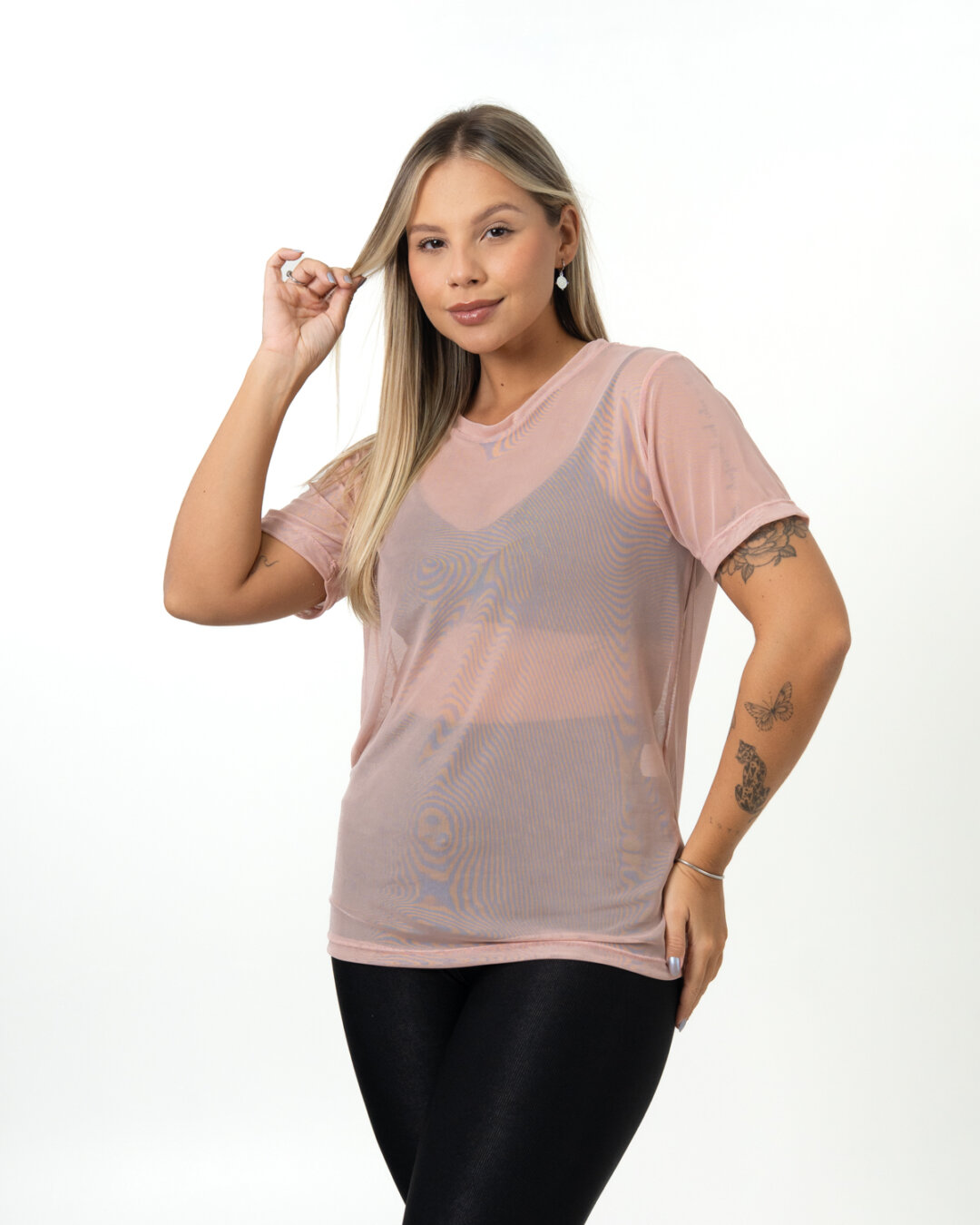 Blusão de Tule - Quartzo Rosa