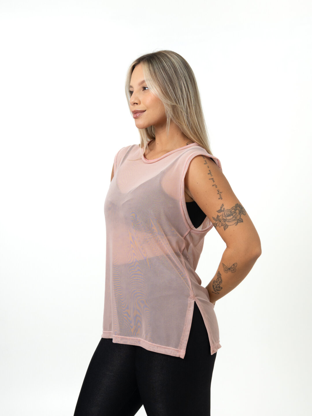 Regata Basic de Tule - Quartzo Rosa - Image 3