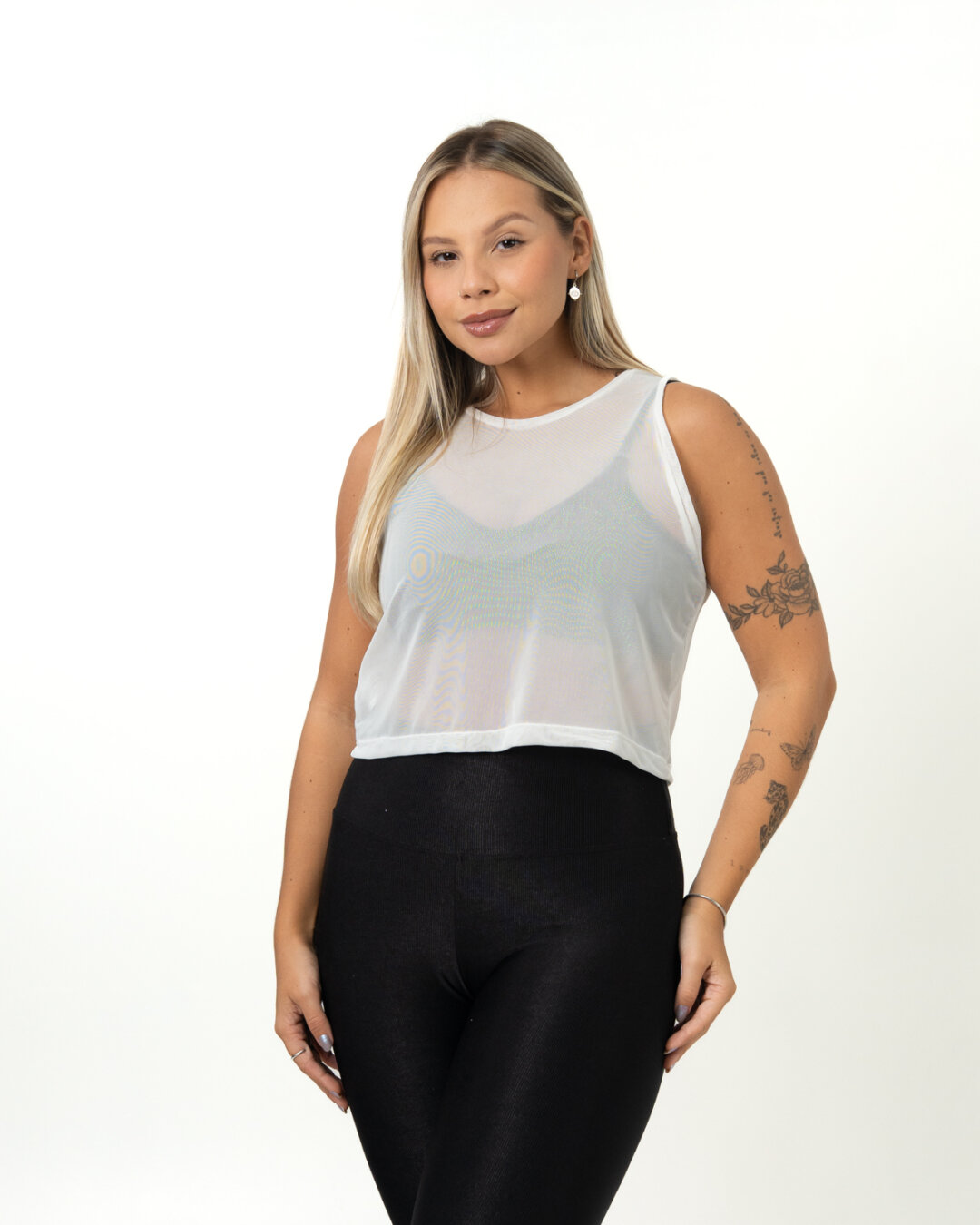 Cropped Regata de Tule - Off White