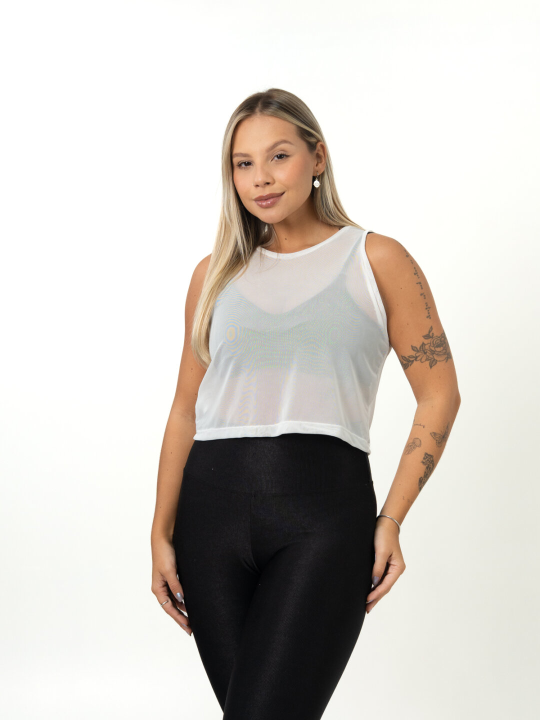 Cropped Regata de Tule - Off White