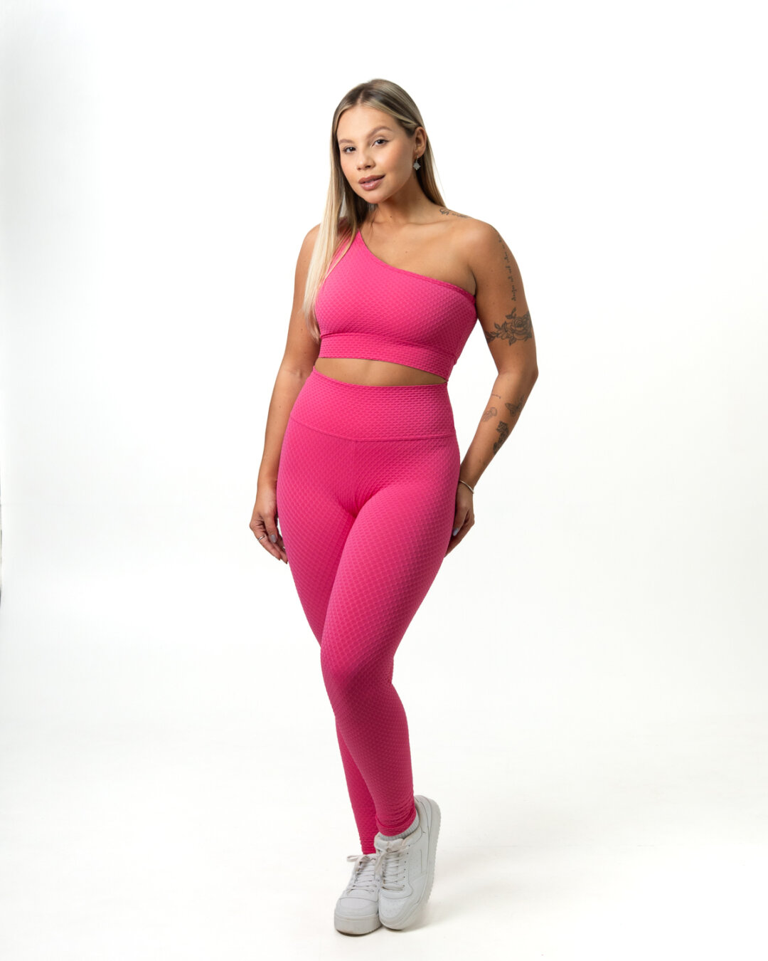 Legging Básica + Top Sophia - Textura Trama Preto