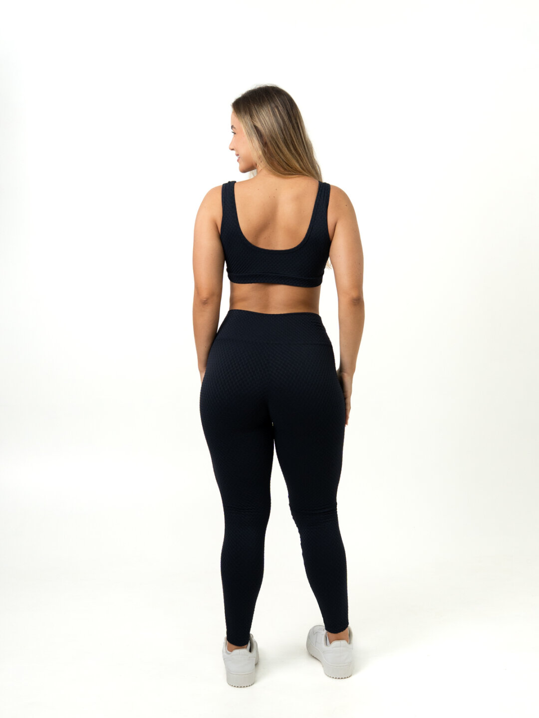 Legging Básica + Top Anna - Textura Trama Preto - Image 2
