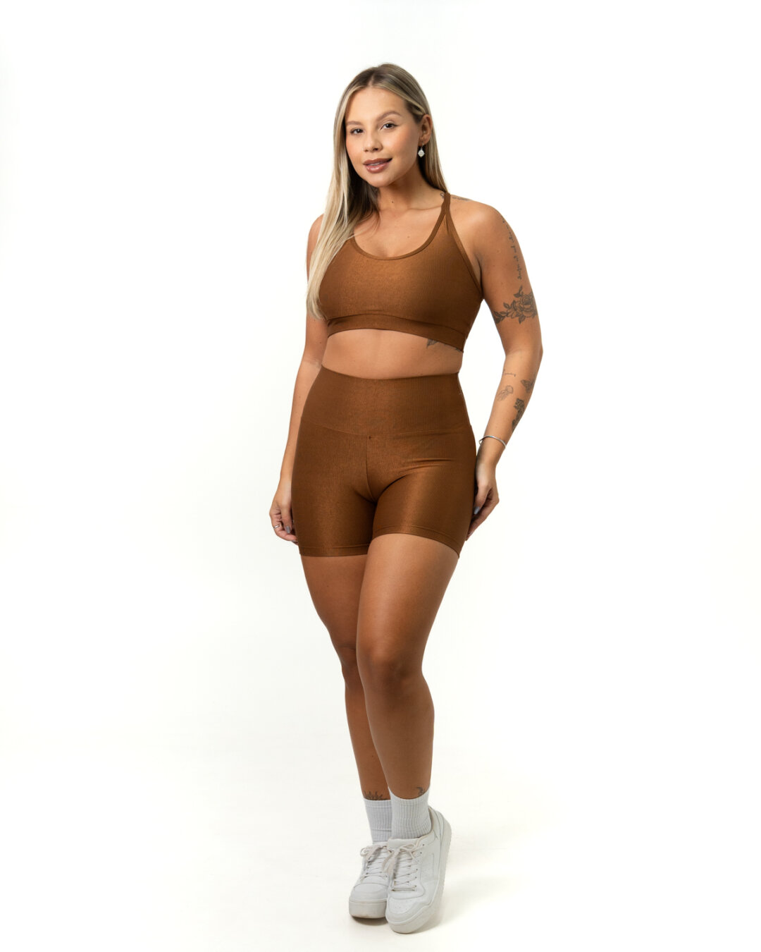 Short Básico + Top Luna - Compressão Bronze