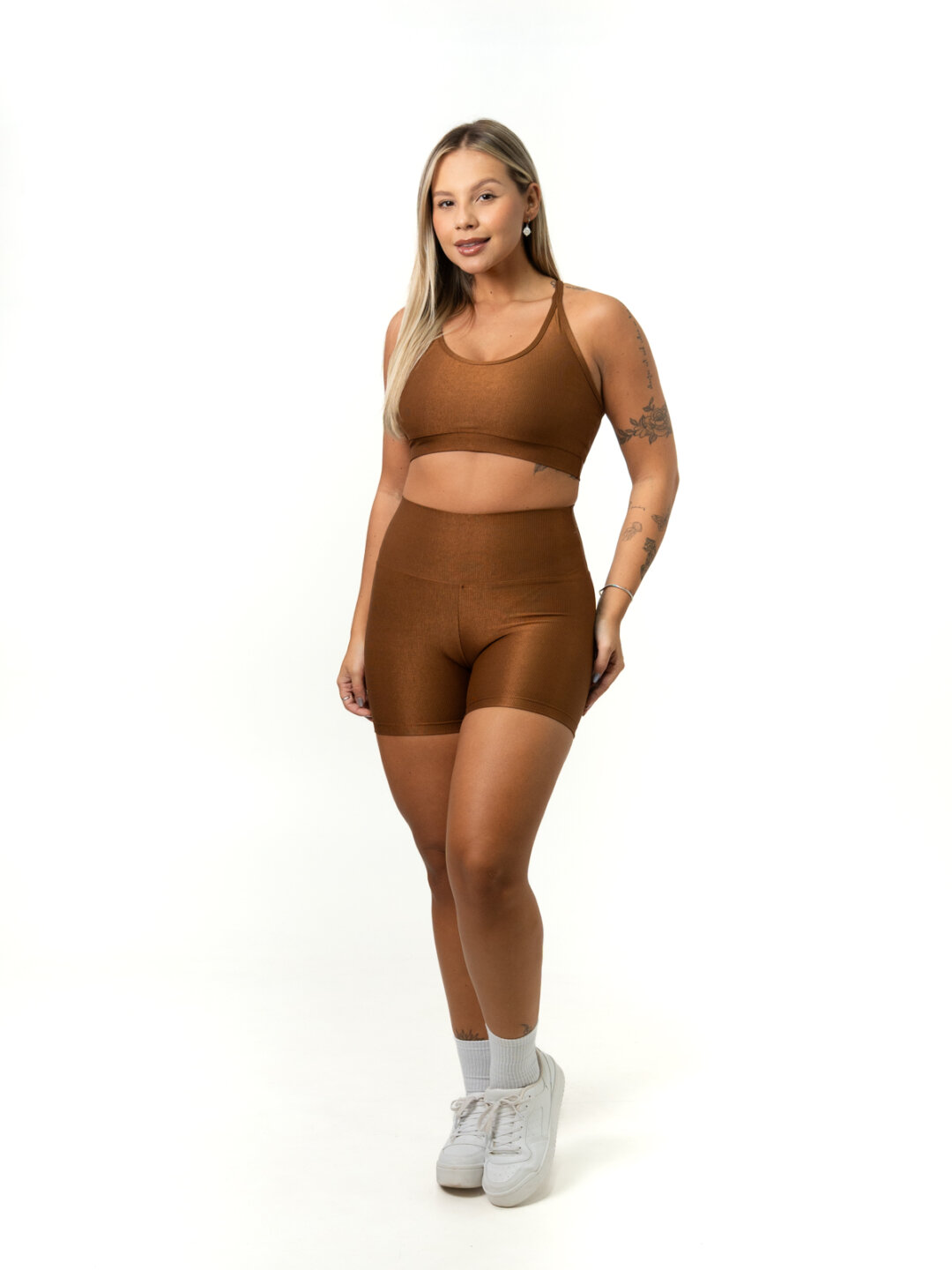 Short Básico + Top Luna - Compressão Bronze