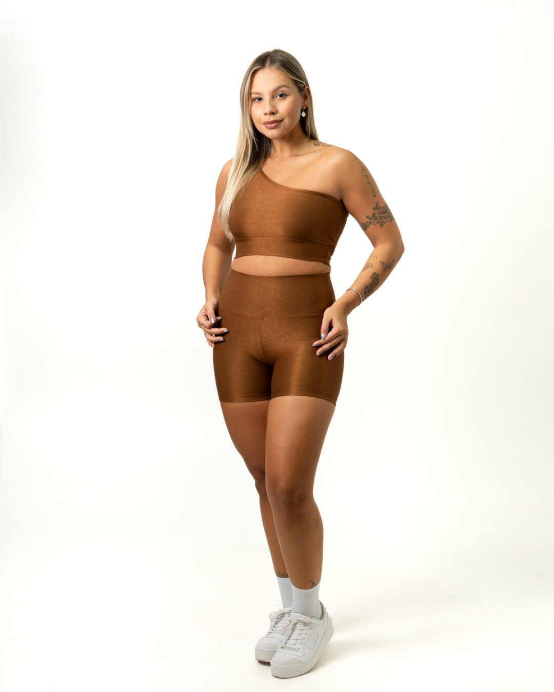 Short Básico + Top Sophia - Compressão Bronze