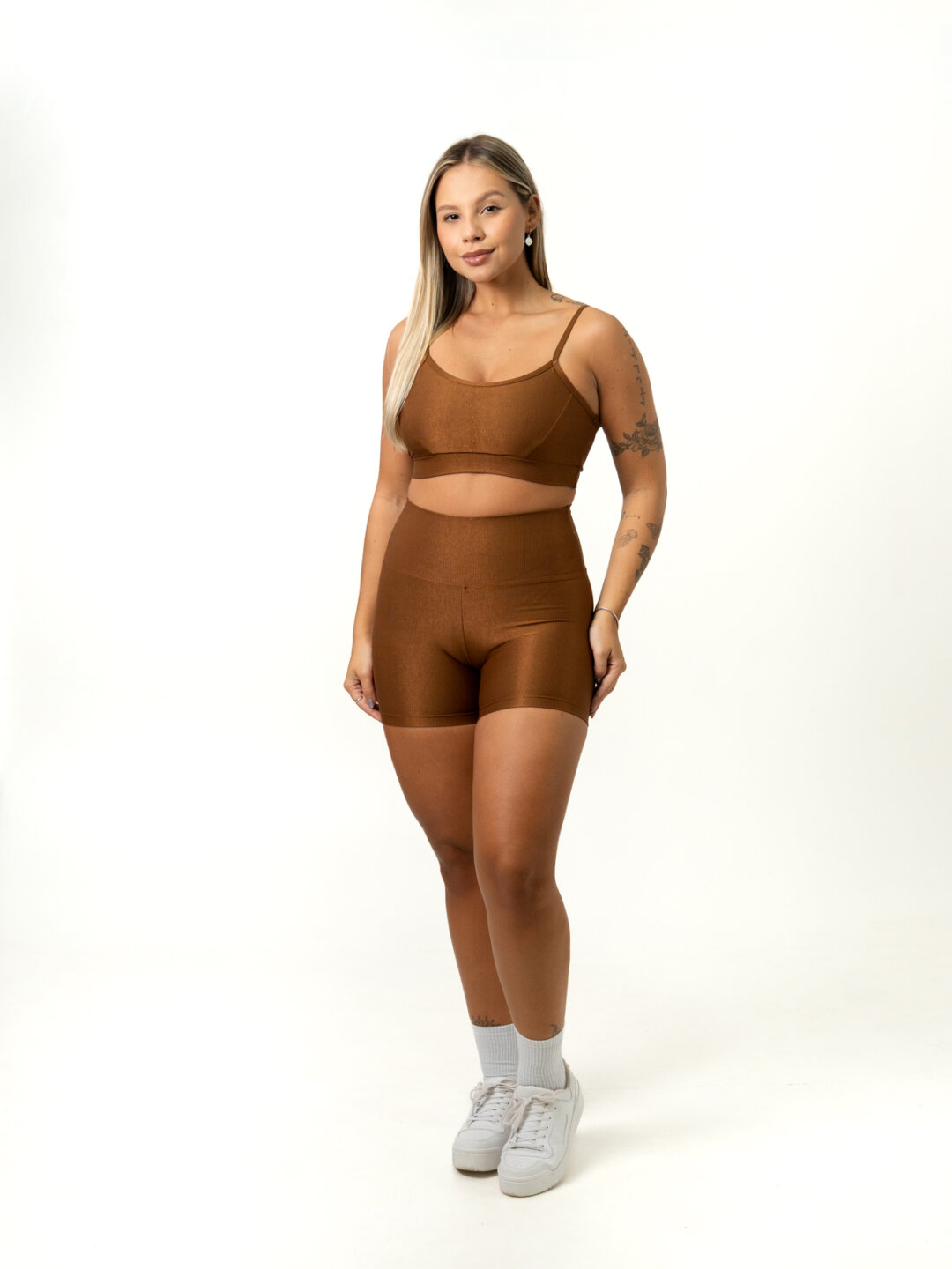 Short Básico + Top Manu - Compressão Bronze