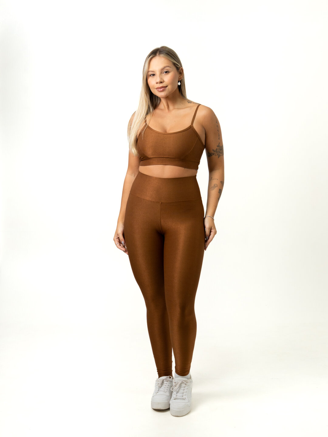 Legging Básica + Top Manu – Compressão Bronze