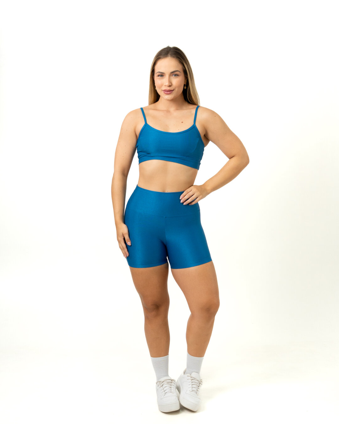 Short Básico + Top Manu - Compressão Azul Celeste