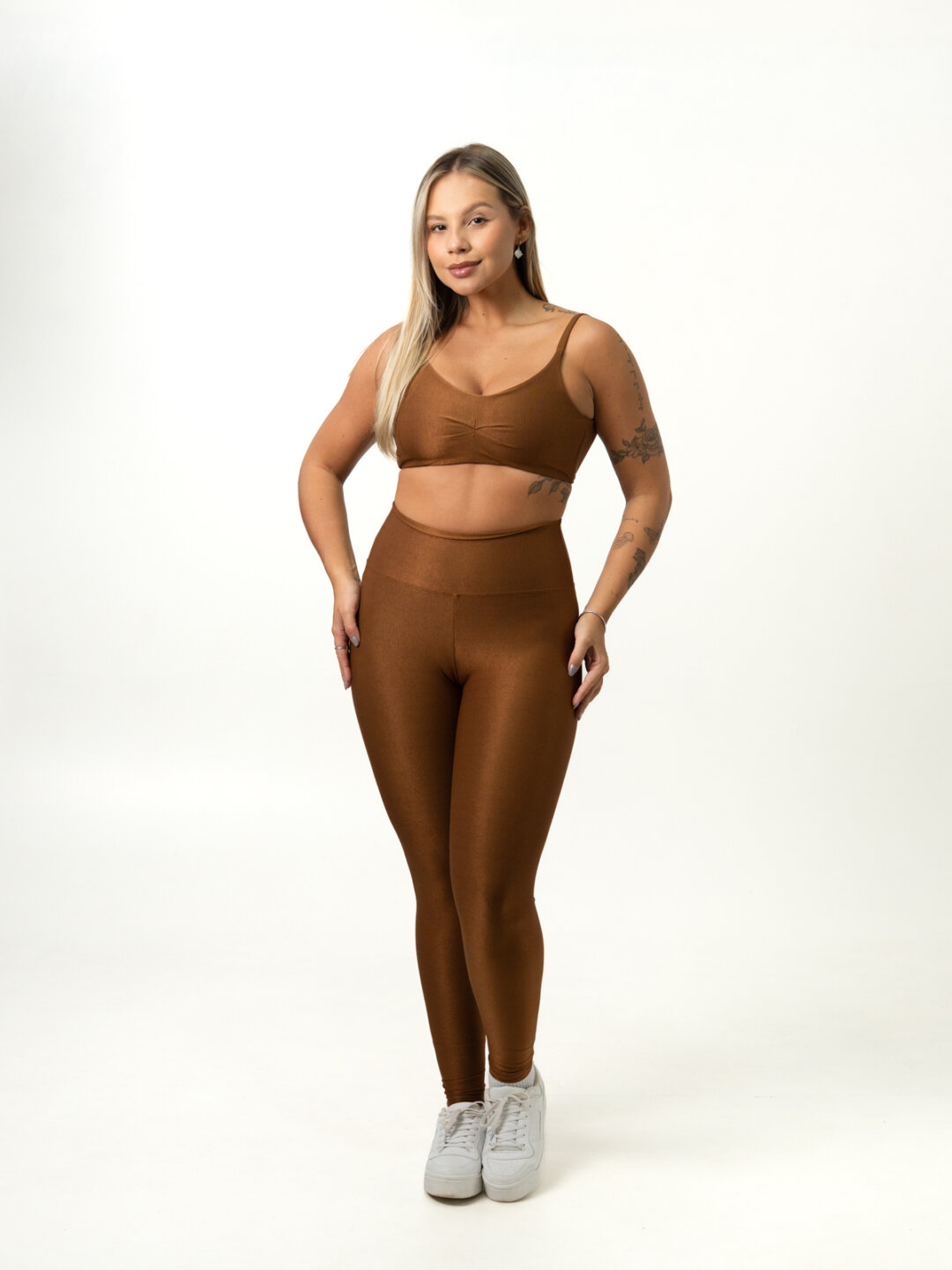 Legging Básica + Top Lívia - Compressão Bronze