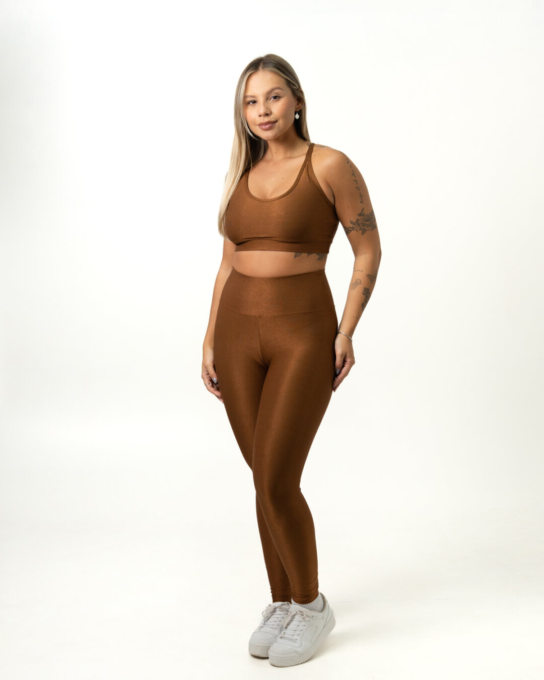 Legging Básica + Top Luna – Compressão Bronze
