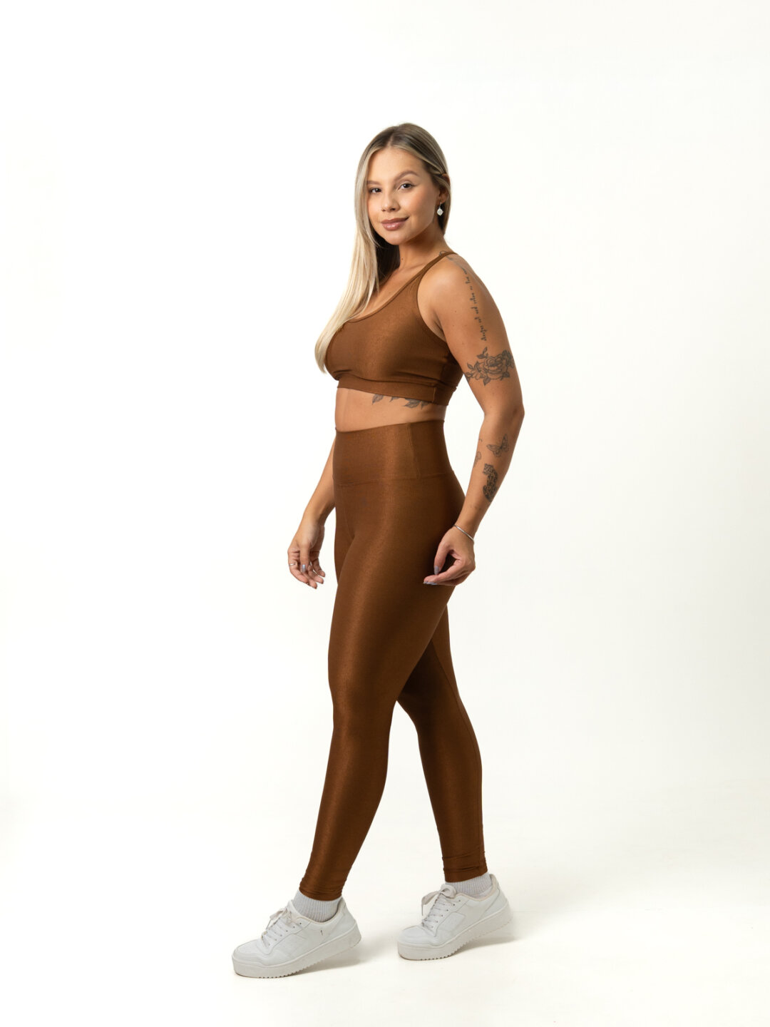 Legging Básica + Top Luna – Compressão Bronze - Image 3