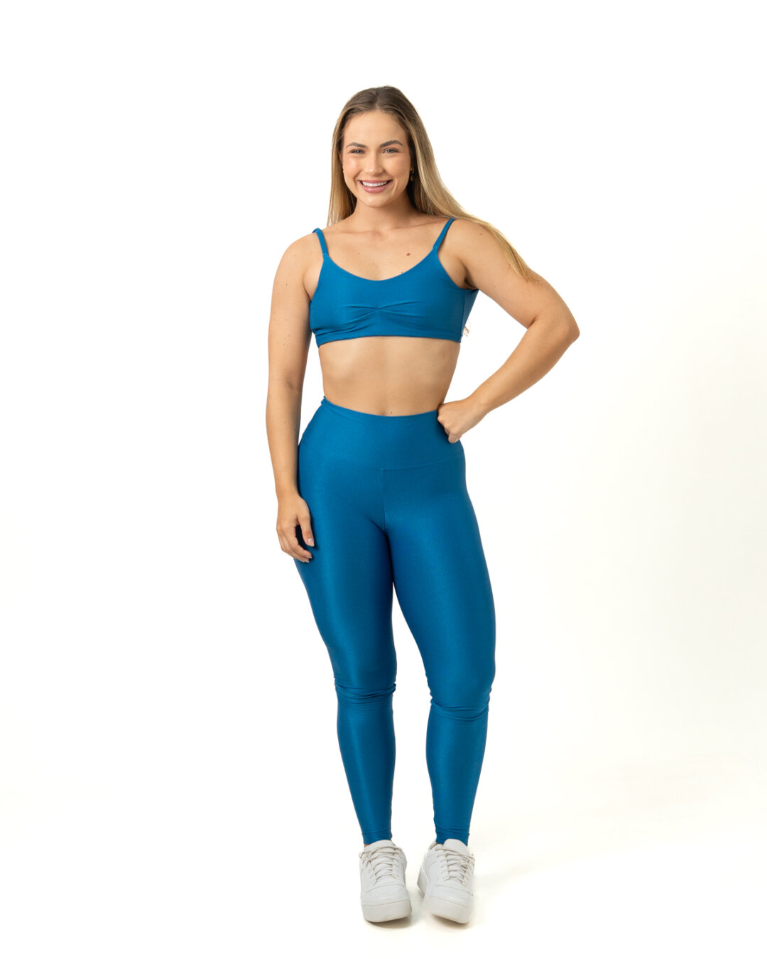 Legging Básica + Top Lívia - Compressão Azul Celeste