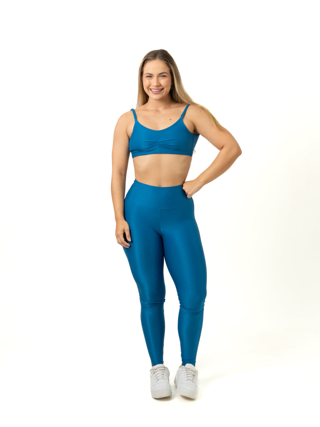 Legging Básica + Top Lívia - Compressão Azul Celeste