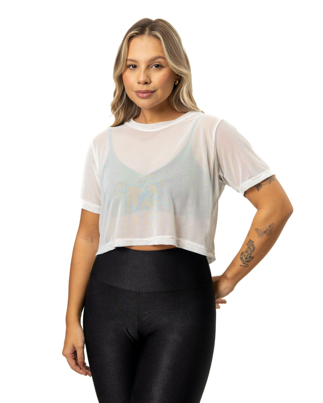 Cropped de Tule - Off White