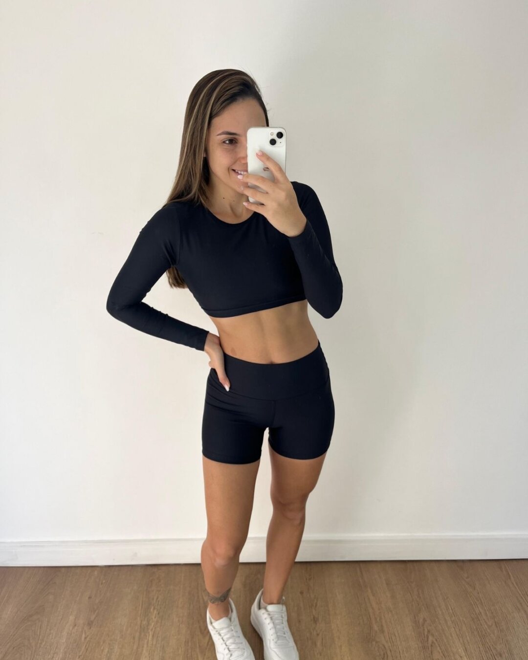 Short Básico + Top Alice Manga Longa - Light Preto - M