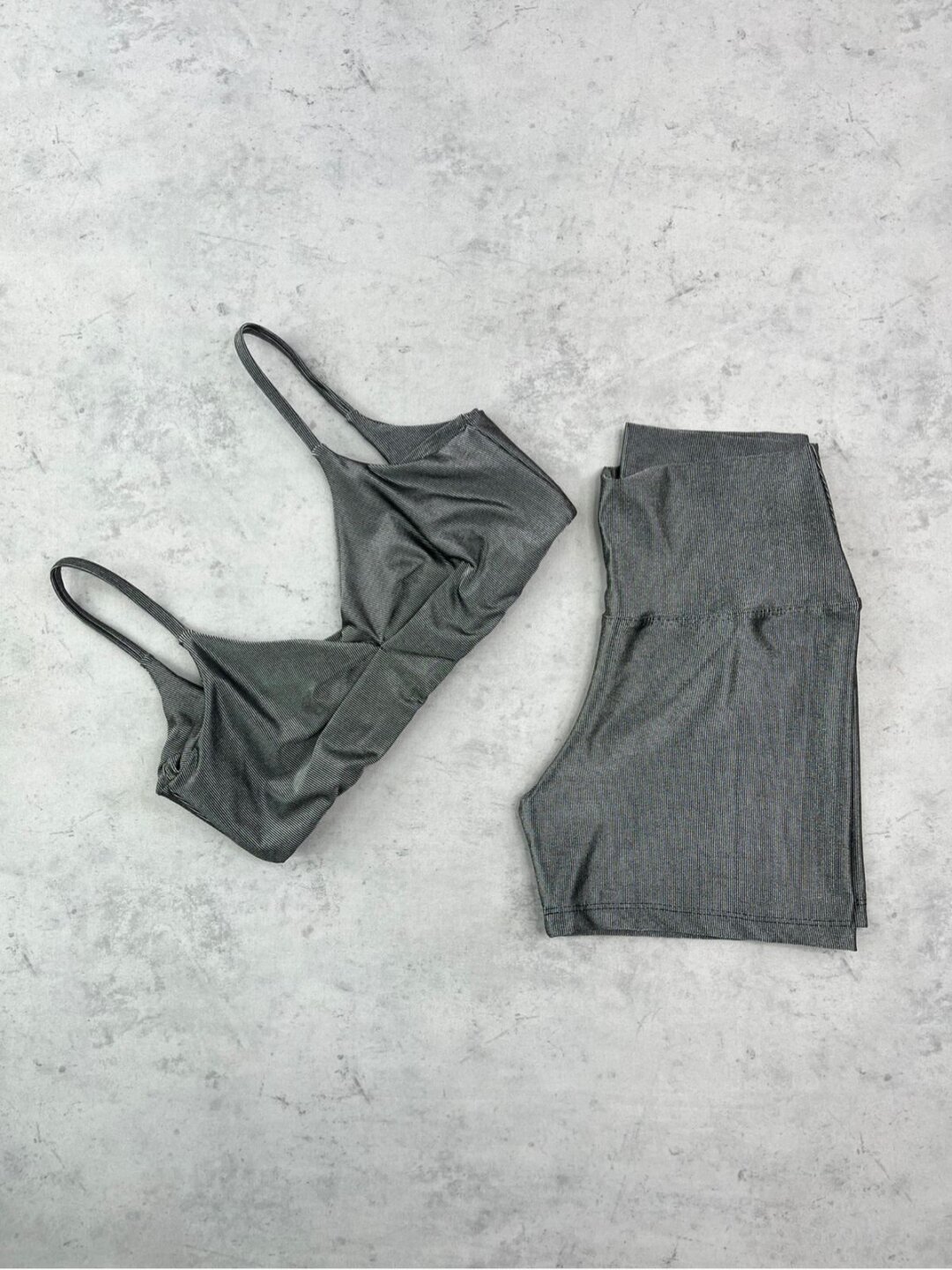 Short Básico + Top Lívia - Compressão Preto Metalizado