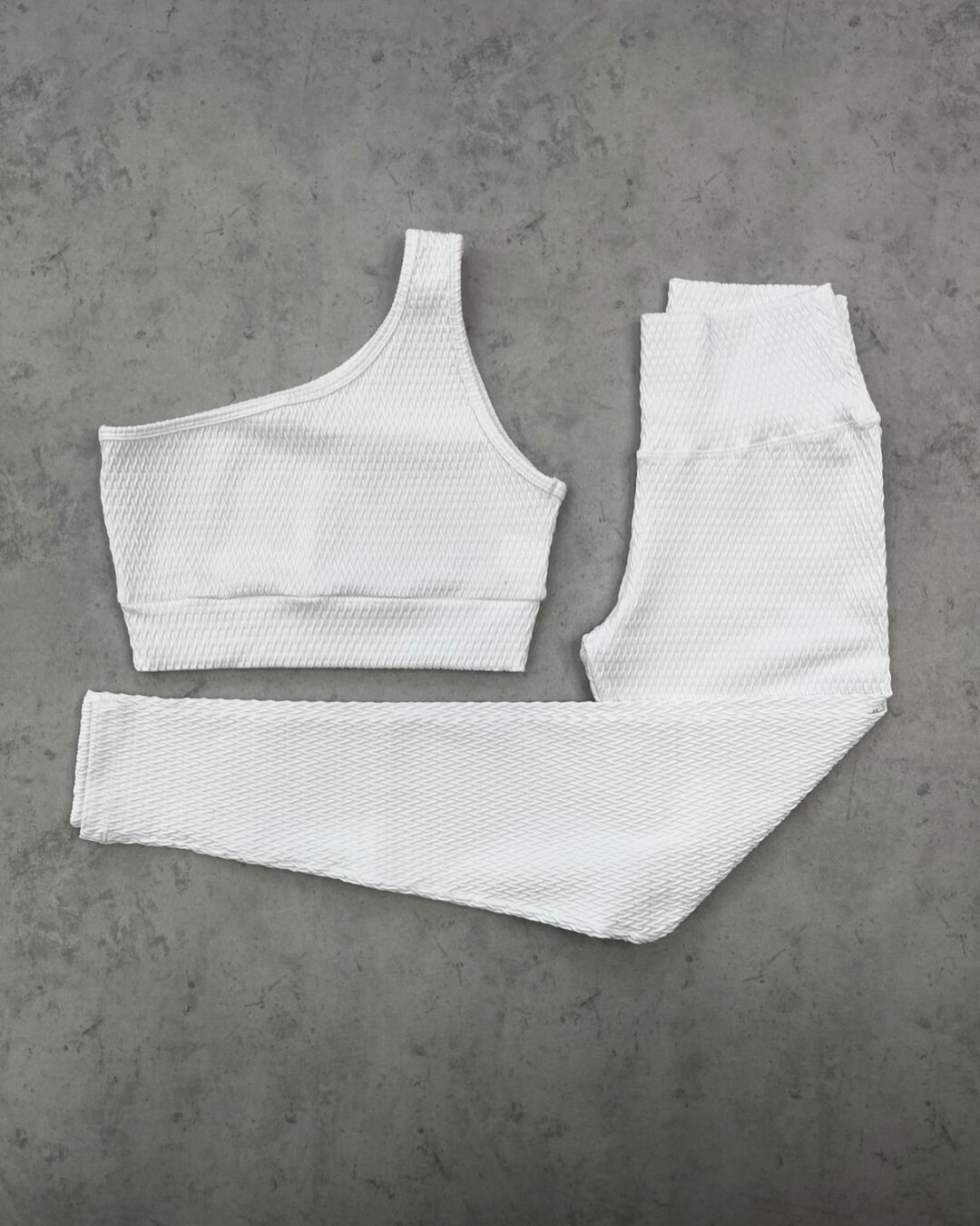 Legging Básica + Top Sophia - Textura Prisma Branco - M