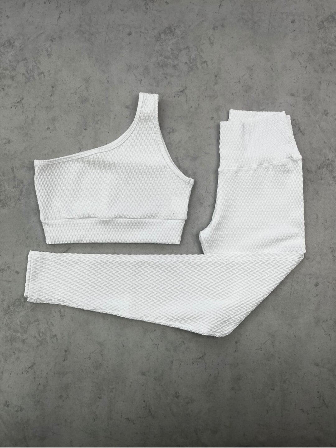 Legging Básica + Top Sophia - Textura Prisma Branco