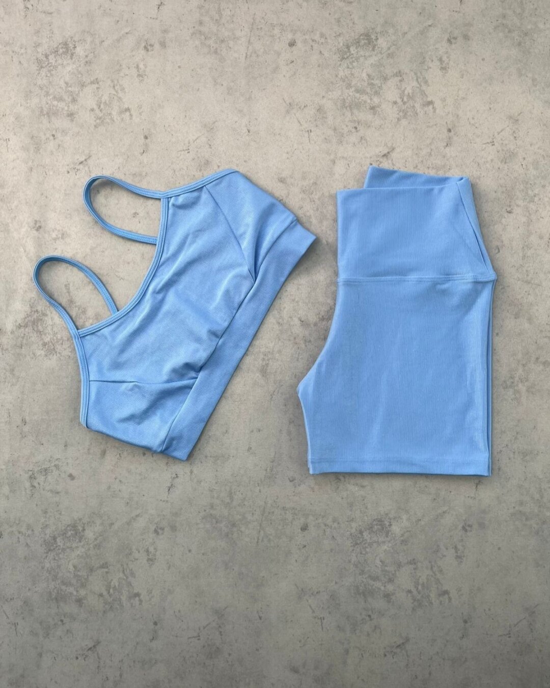 Short Básico + Top Manu – Compressão Azul Bebê
