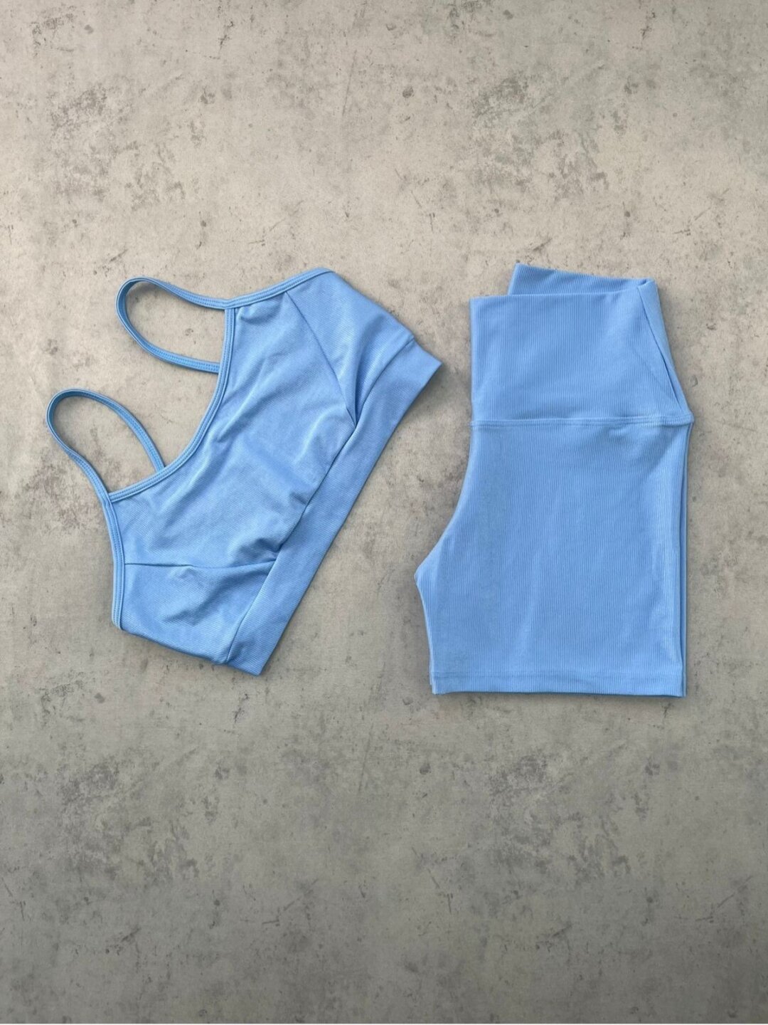 Short Básico + Top Manu – Compressão Azul Bebê