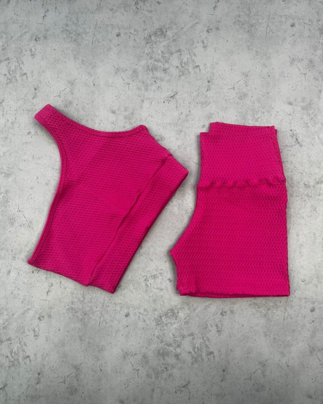 Short Básico + Top Sophia - Textura Prisma Rosa Pink