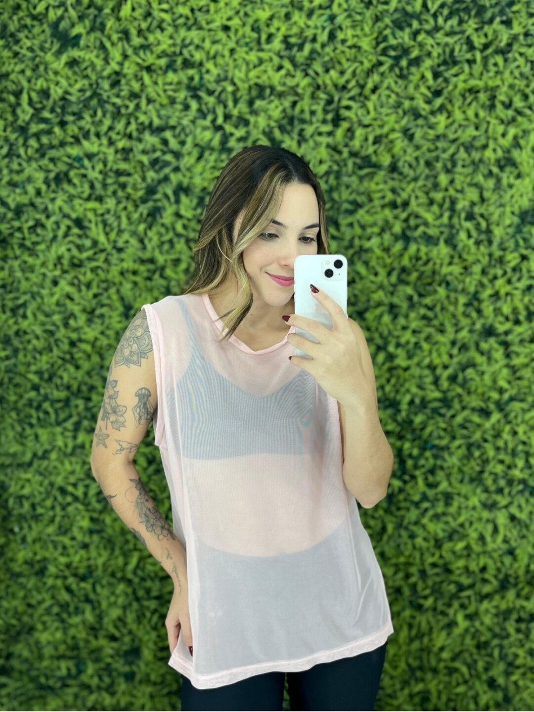 Regata Basic de Tule - Rosa Candy