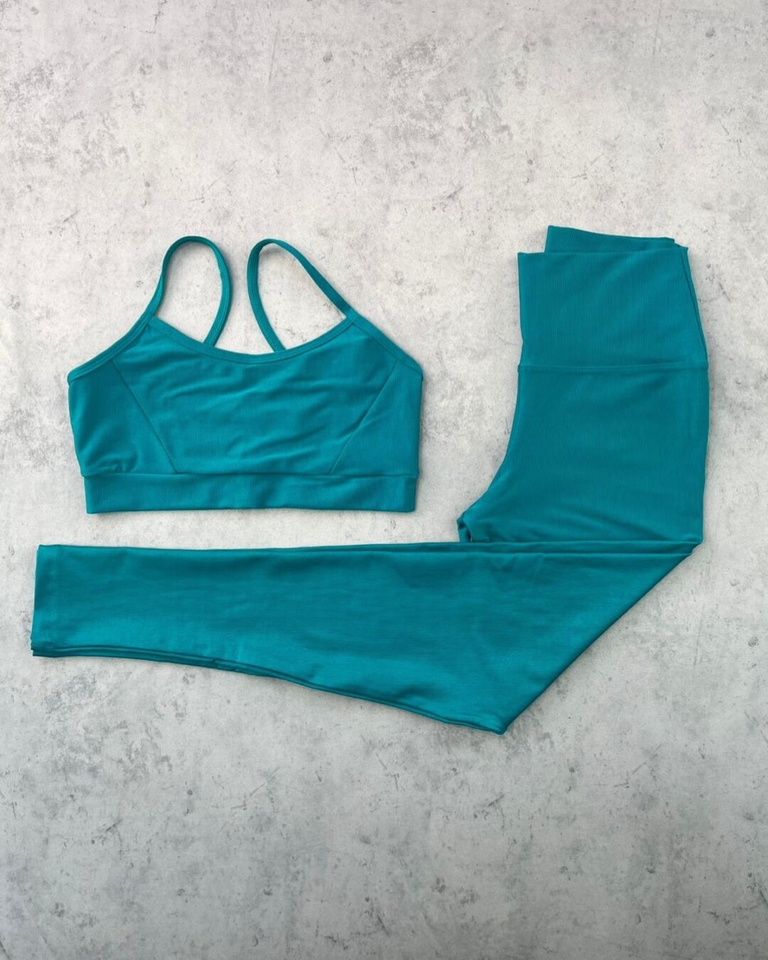 Legging Básica + Top Manu – Compressão Turquesa Urban