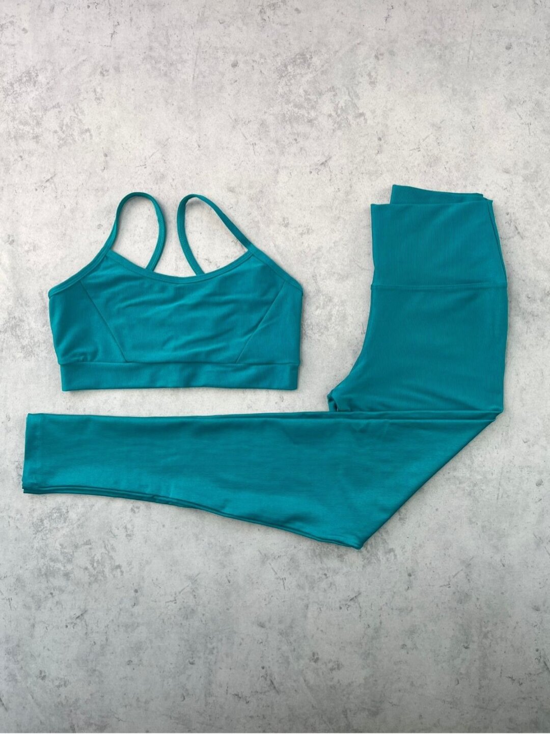 Legging Básica + Top Manu – Compressão Turquesa Urban