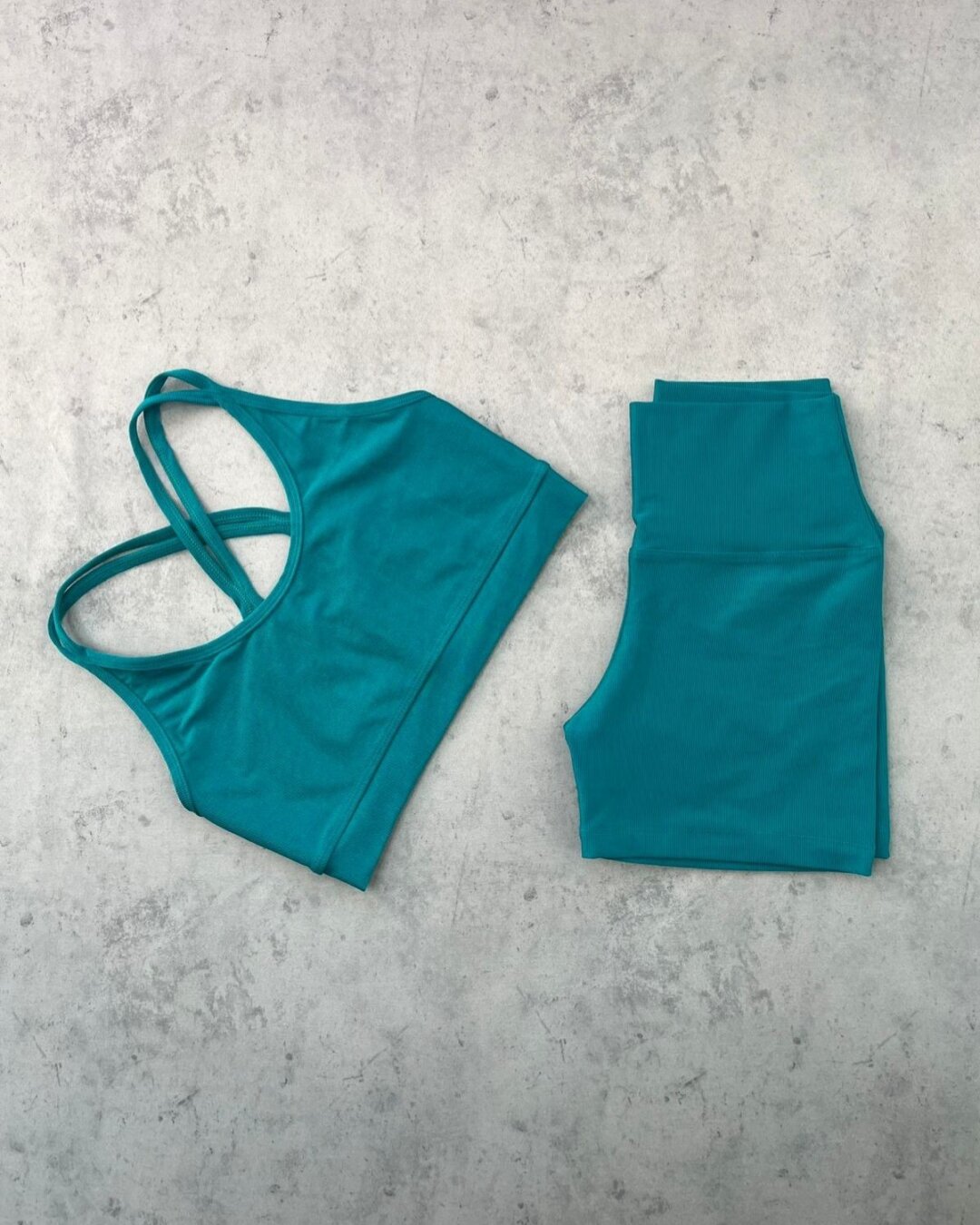 Short Básico + Top Luna- Compressão Turquesa Urban
